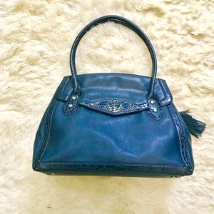 COLE HAAN Large Blue Tote